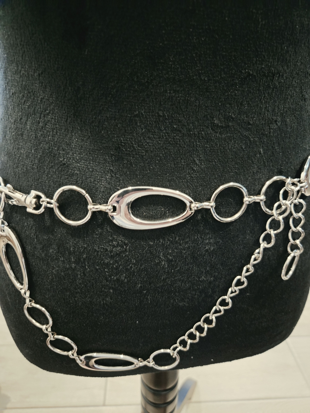 Silver Oval Link Chain Belt